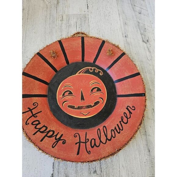 Unique Halloween hanging plate decor pumpkin jack-o'-lantern